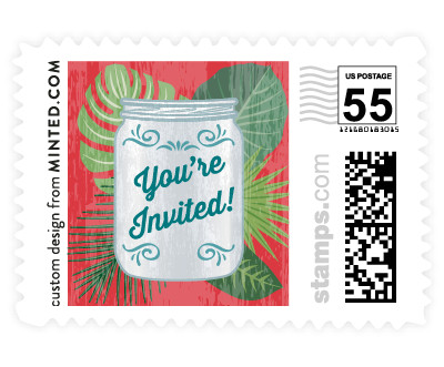 'Tropical Celebration (D)' wedding postage