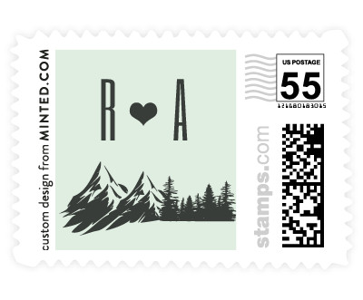 'Mountain Affair (F)' wedding stamps