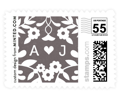 'Paper Flowers' wedding postage