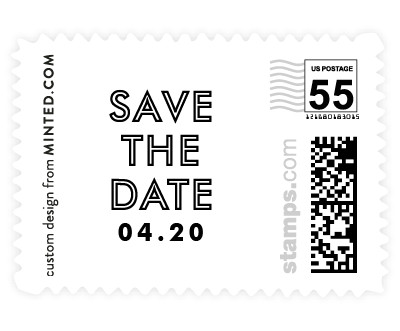 'Modern Minimalist' wedding stamps