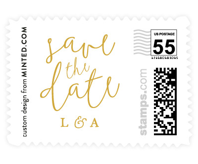 'Pretty Love' wedding stamp