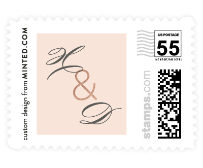 'Elegantly Lined' wedding stamp