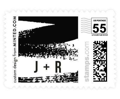 'Brushed Stripes (B)' wedding stamp