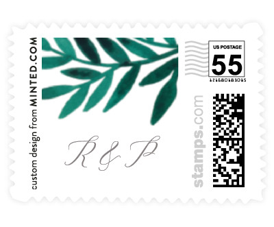 'Painted Greenery' wedding stamp