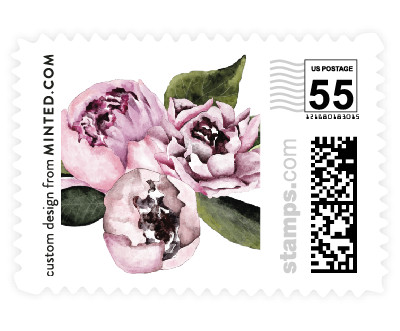 'Peony' wedding stamp