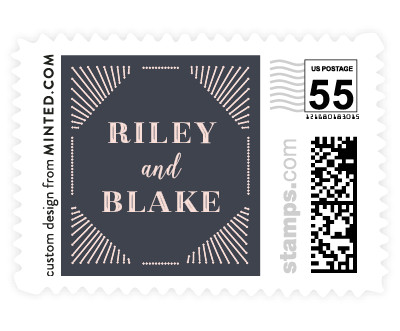 'Glam Deco' wedding postage