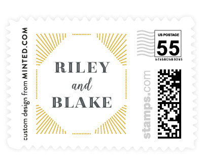 'Glam Deco (B)' wedding stamp