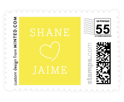 'Heart Love (E)' wedding postage