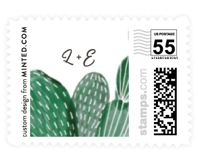 'Painted Cacti' wedding stamp