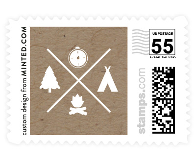 'Camp Love' wedding postage