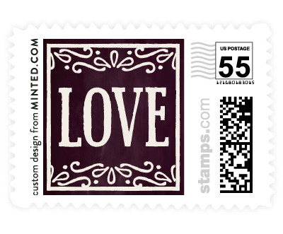 'Slated Forever (C)' wedding stamp