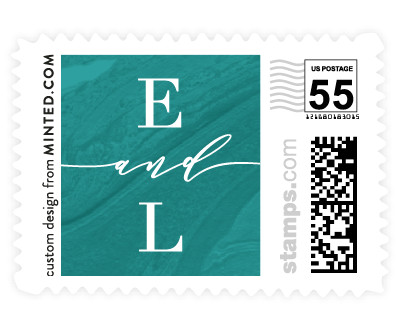 'Moody Marbling (C)' wedding postage