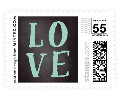 'Floral Chalkboard' stamp design