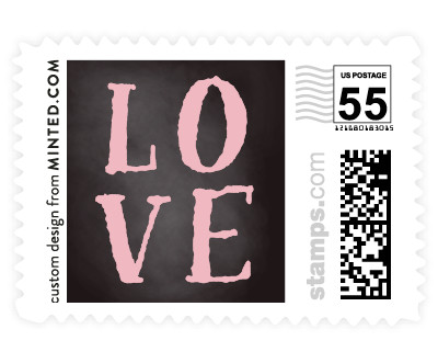 'Floral Chalkboard (C)' wedding stamps