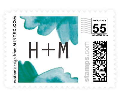 'Modern Water (D)' wedding stamps