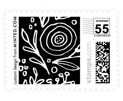 'Painted Wreath (F)' wedding postage