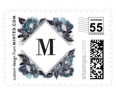 'Painted Peony Corners (F)' stamp