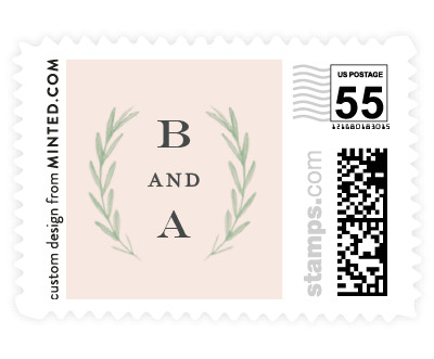 'Painted Leaves (C)' wedding postage