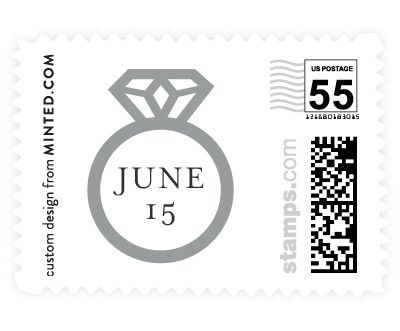 'Chevron (C)' wedding stamp