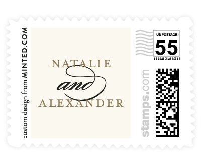 'Winter Flourish (B)' wedding postage