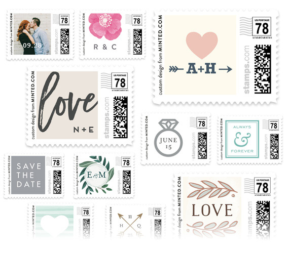 Custom 2oz Wedding Stamps